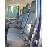 Ford Transit Custom Tourneo/kombi 2013 On 9 Seat With Worktray Rear - Black Tailored Seat Covers